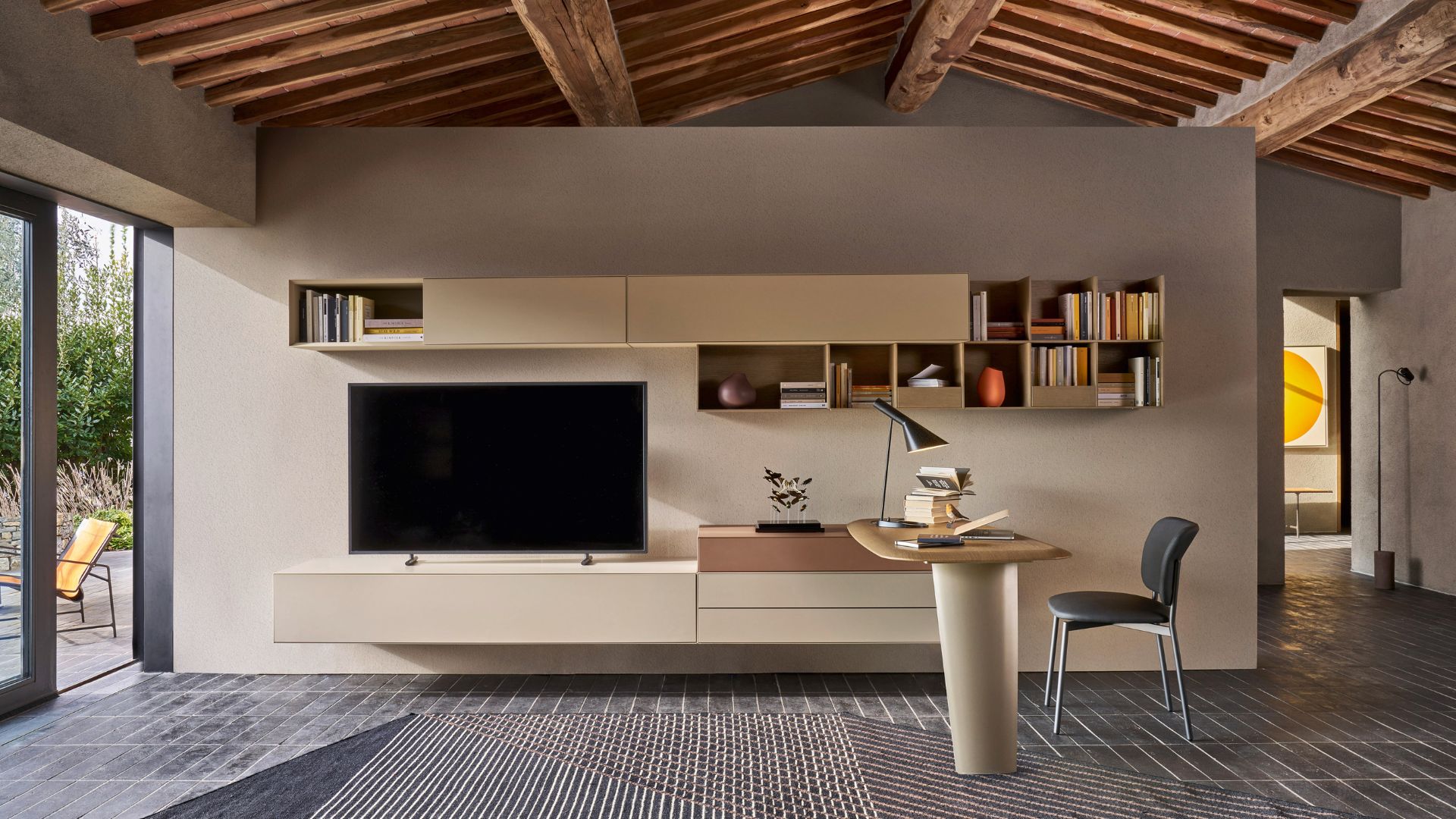 zona living con arredamento multifunzione